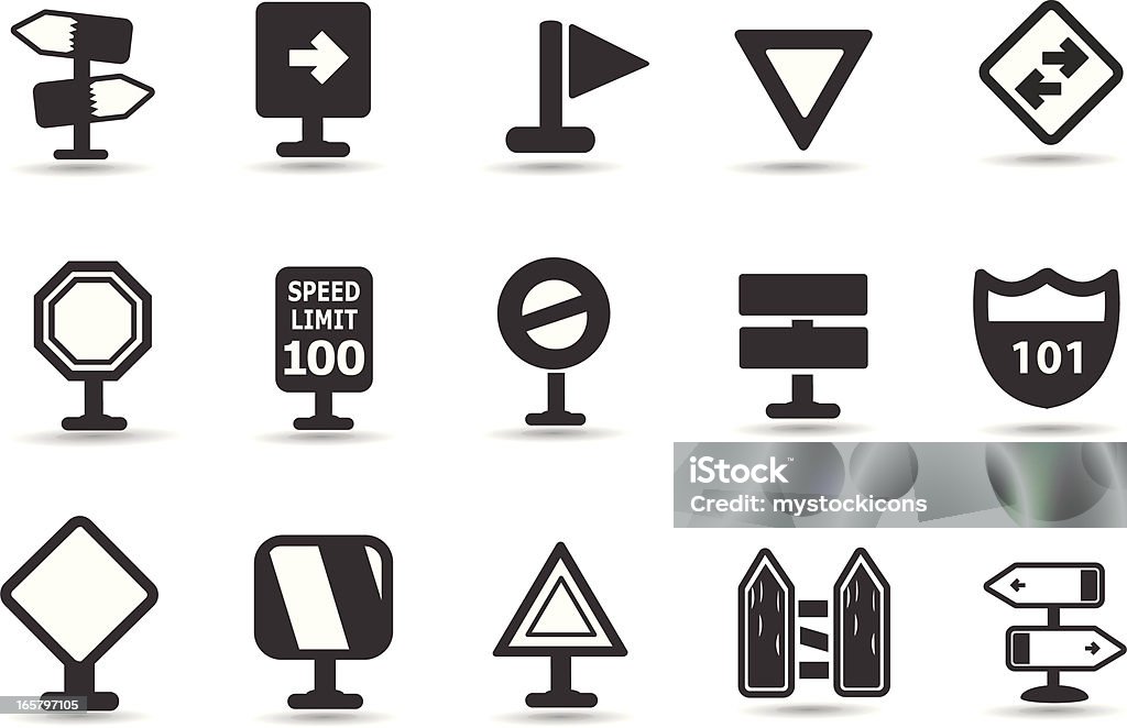 Zeichen und Symbole - Lizenzfrei Baustellenschild Vektorgrafik