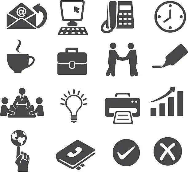Vector illustration of Office Icons