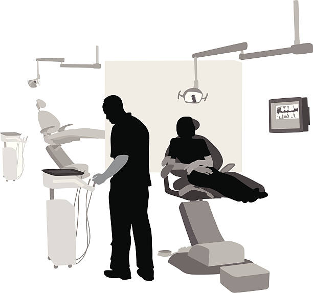 dentalwork - dentist dentist office silhouette dentists chair点のイラスト素材／クリップアート素材／マンガ素材／アイコン素材