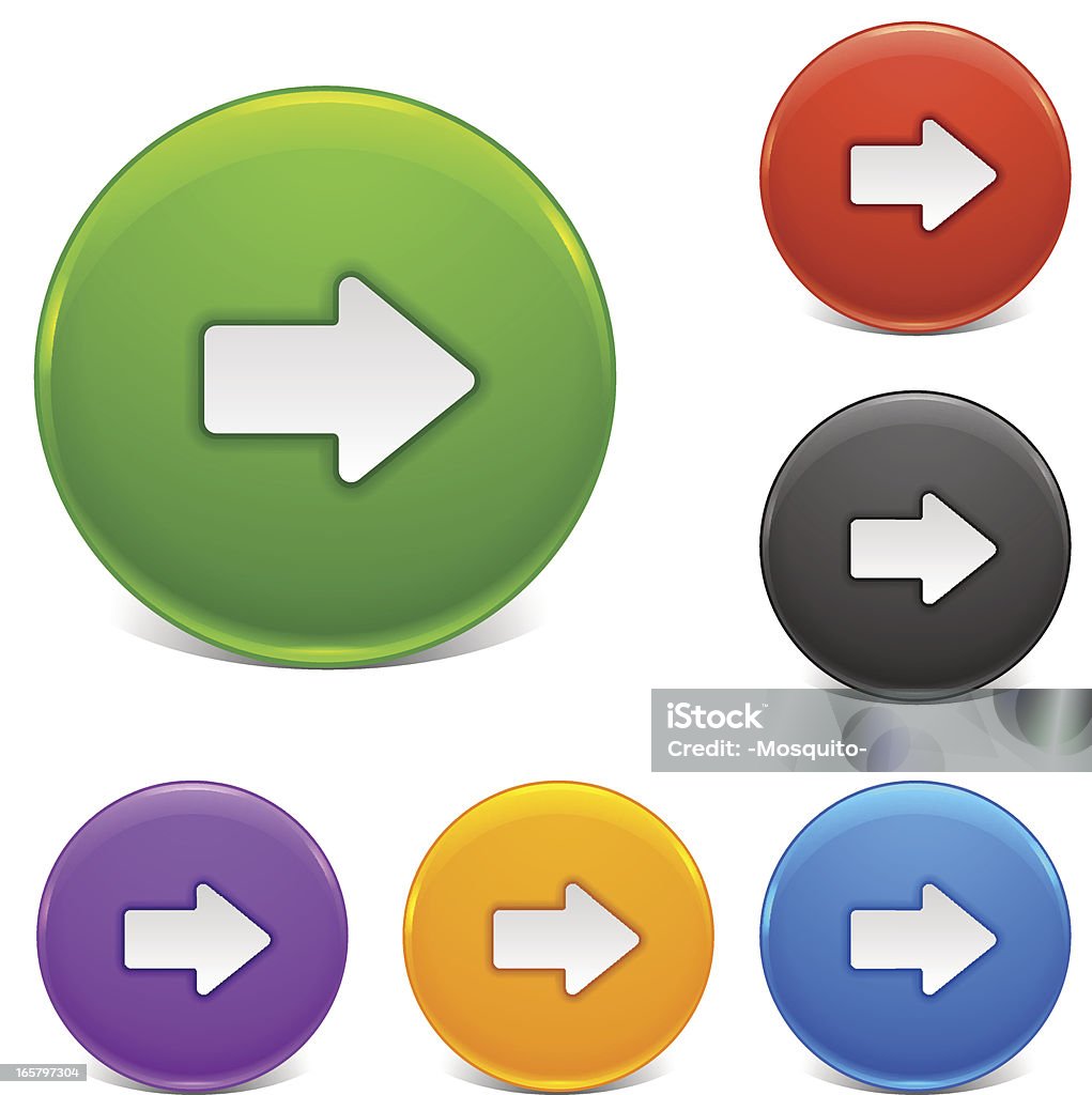Button Yarrow Shiny Buttons Arrow Stock Illustration - Download Image Now - Arrow ...