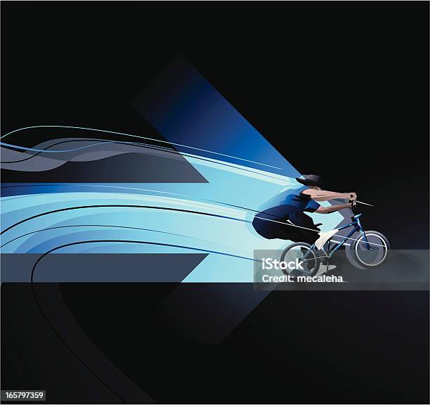 Bmxer — стоковая векторная графика и другие изображения на тему Кататься на велосипеде - Кататься на велосипеде, Ребёнок, Снег