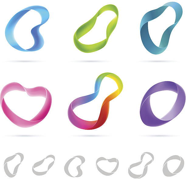 Mobius Abstract Vector Illustration of Mobius Abstraction endless love symbol stock illustrations