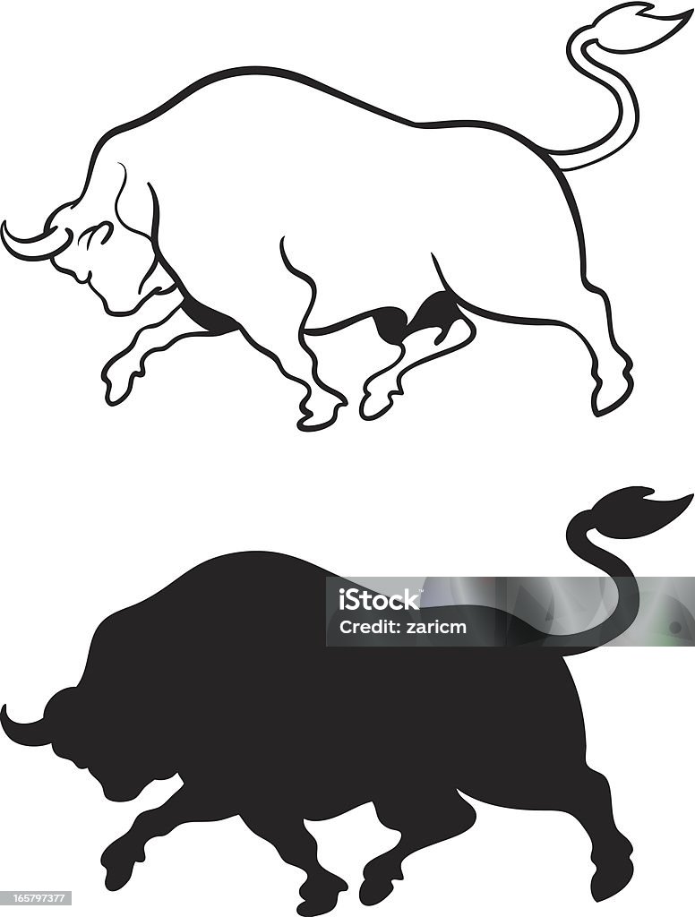 Bull Simple illustration of bull. Bull - Animal stock vector