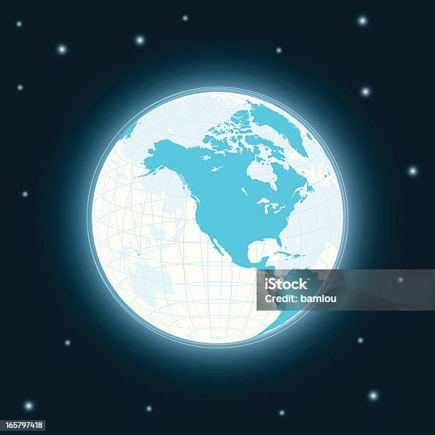 Светящийся Планеты Земля — стоковая векторная графика и другие изображения на тему Карта мира - Карта мира, Ледниковый период, Австралия - Австралазия