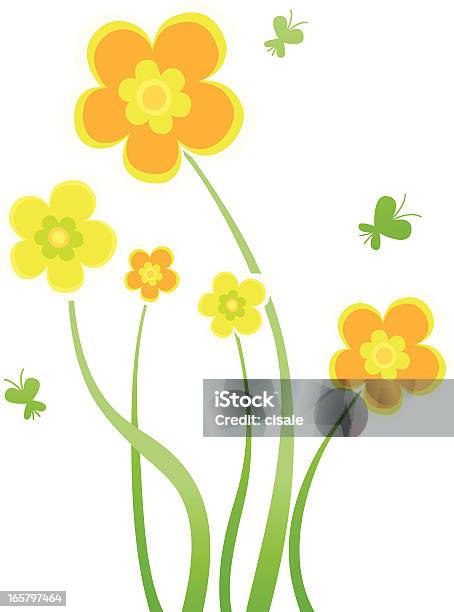 Blumendesignelementeabbildung Stock Vektor Art und mehr Bilder von Designelement - Designelement, Einfachheit, Einzelne Blume