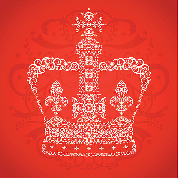 Queen's Crown vector art illustration