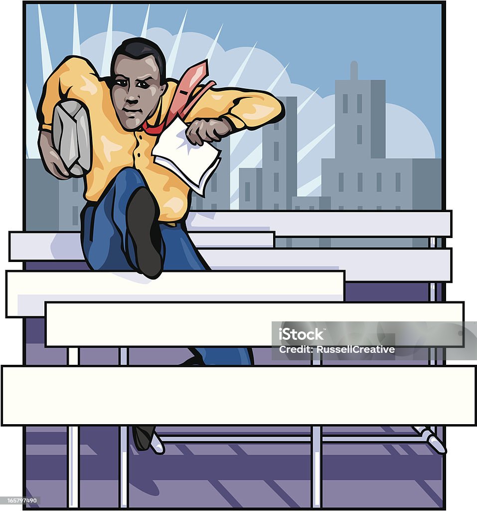 D'affaires de saut d'obstacles - clipart vectoriel de Haie - Matériel de sport libre de droits