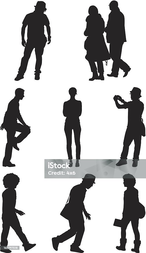 Random people walking and standing Random people walking and standinghttp://www.twodozendesign.info/i/1.png Afro Hairstyle stock vector