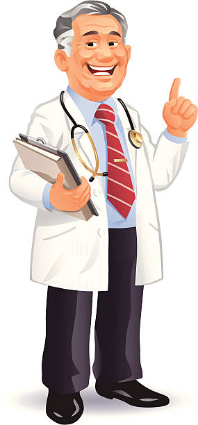 starszy lekarz - ishealth2012 stock illustrations