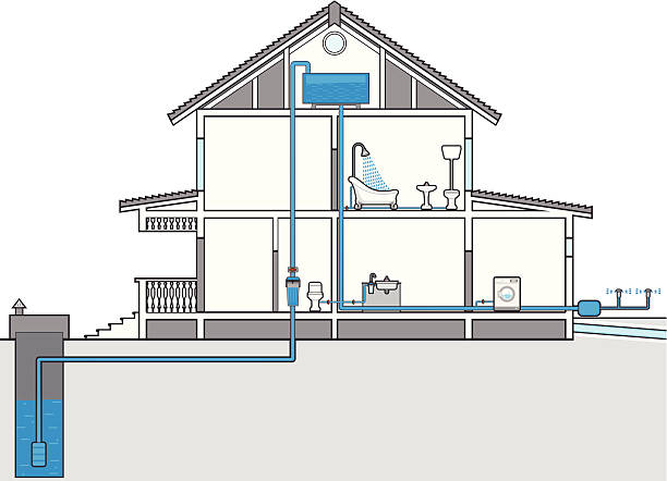 installation plan - halbwände stock-grafiken, -clipart, -cartoons und -symbole