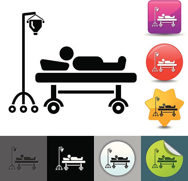 Hospitalization icon | solicosi series vector art illustration