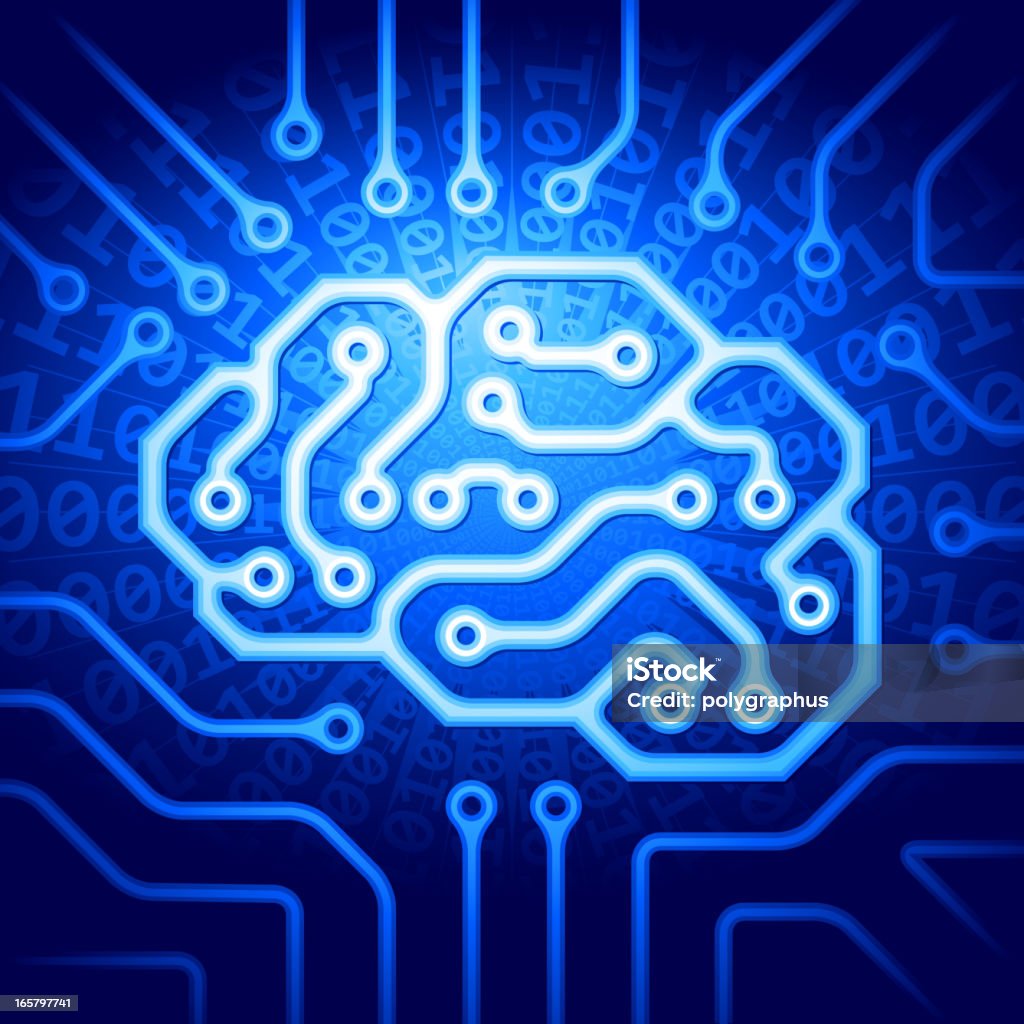 Brain Cyber Code Cyber Brain Stock Illustration - Download Image Now - Artificial ...