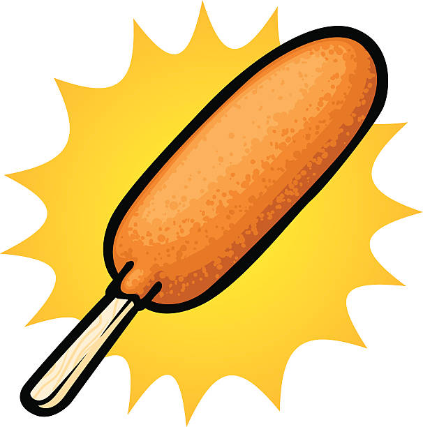 мультяшный корндог - corn dog stock illustrations