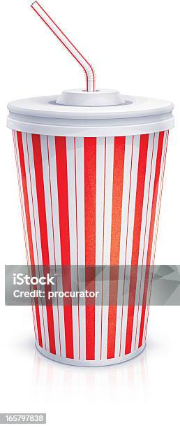 Paper Cup With Tube Stock Illustration - Download Image Now - Cup, Fast Food, Fast Food Restaurant