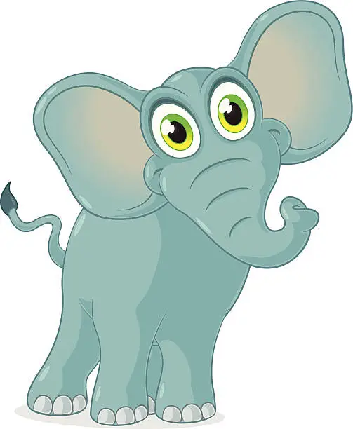 Vector illustration of Elephant Cartoon