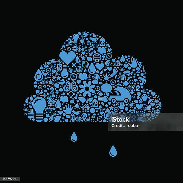 Concetto Di Cloud - Immagini vettoriali stock e altre immagini di A forma di stella - A forma di stella, Acqua, Ambiente