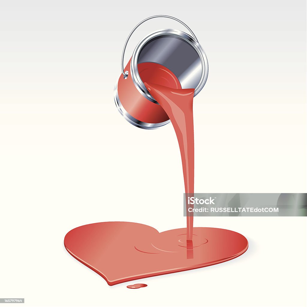 Разлив вне Вашего сердца (Liquid love - Векторная графика День святого Валентина роялти-фри