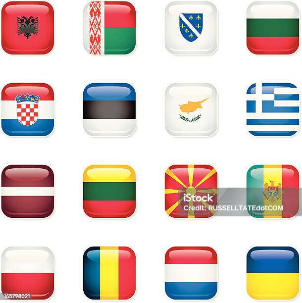 Eastern Europe Symbol Flags Stock Vektor Art und mehr Bilder von Flagge - Flagge, Flagge von Zypern, Griechische Flagge