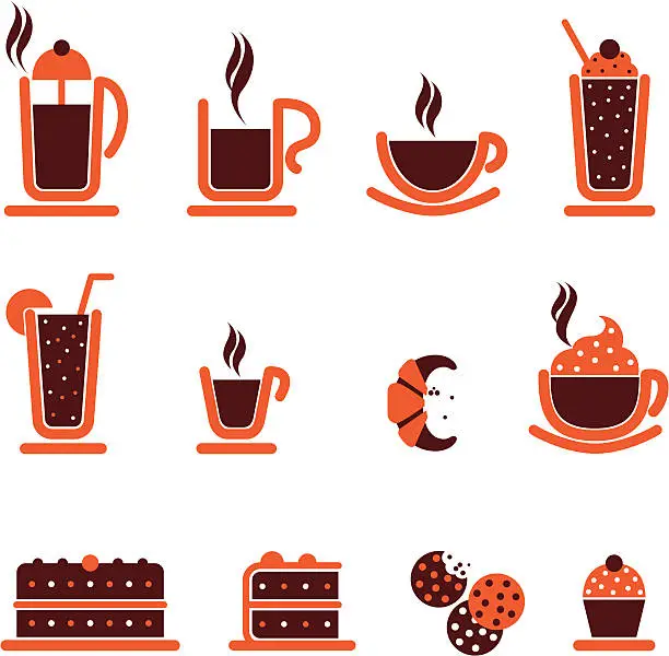 Vector illustration of Cafe Icons