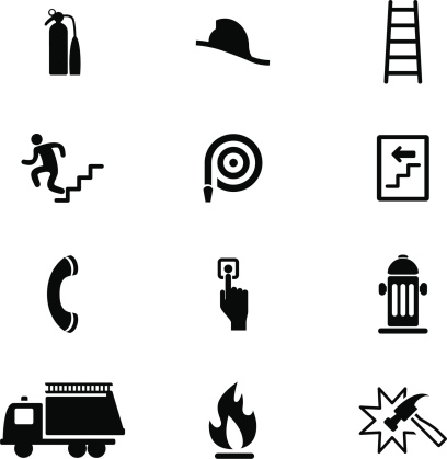 Vector File of Fire Safety Icon Set