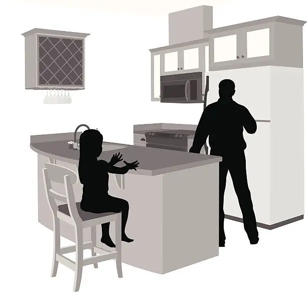 Vector illustration of Apartment Vector Silhouette