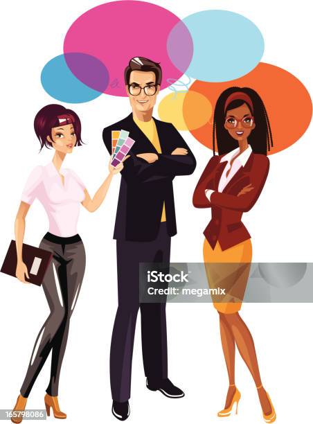 Creative Team Stock Illustration - Download Image Now - New Business, Suit, Adult