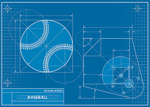 Modello di Baseball - illustrazione arte vettoriale