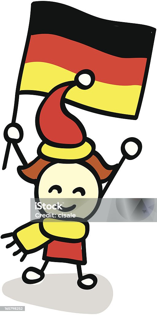kid avec illustration de dessin animé Drapeau de l'Allemagne - clipart vectoriel de Affiche libre de droits