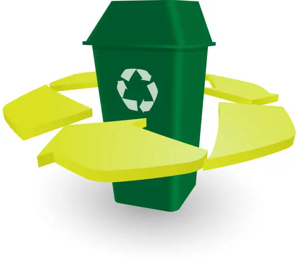Vector illustration of Recycle Bin