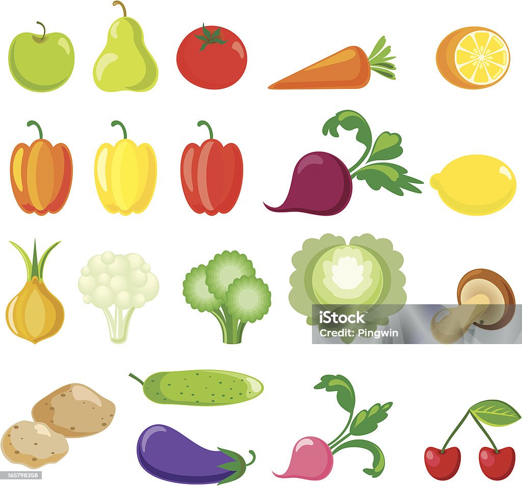 のフルーツと野菜 - アブラナ科のロイヤリティフリーベクトルアート