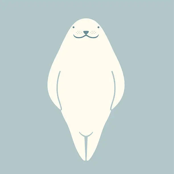 Vector illustration of Harp Seal cartoon character