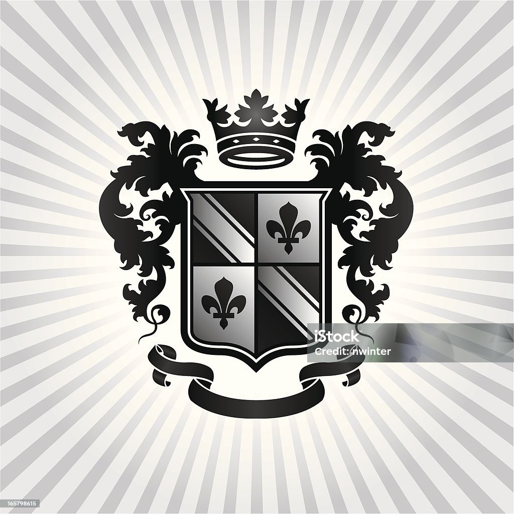 Heraldic cresta - arte vectorial de Blanco - Color libre de derechos