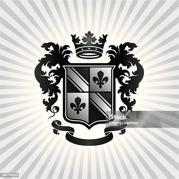 Ilustración de Heraldic Cresta y más Vectores Libres de Derechos de Blanco - Color - Blanco - Color, Color negro, Corona - Accesorio de cabeza