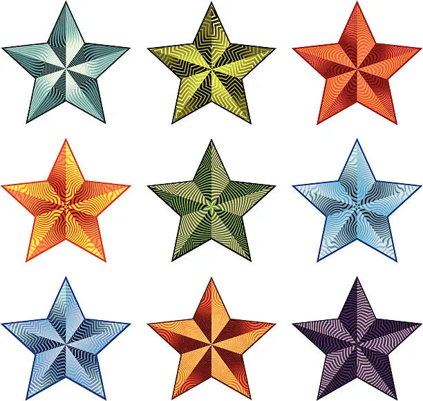 Vector illustration of colors star