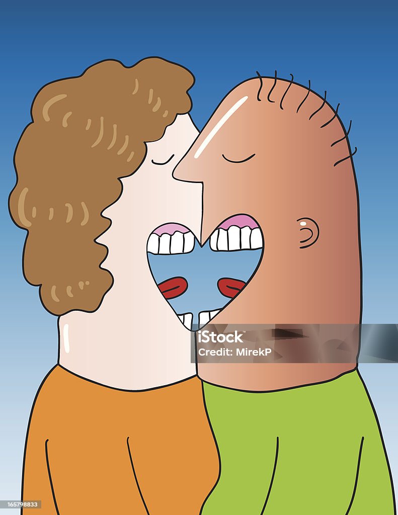 Lovely Kiss Stock Illustration - Download Image Now - Bonding, Cartoon,  Communication - iStock