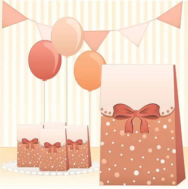 Vector illustration of Spotted Party Favors