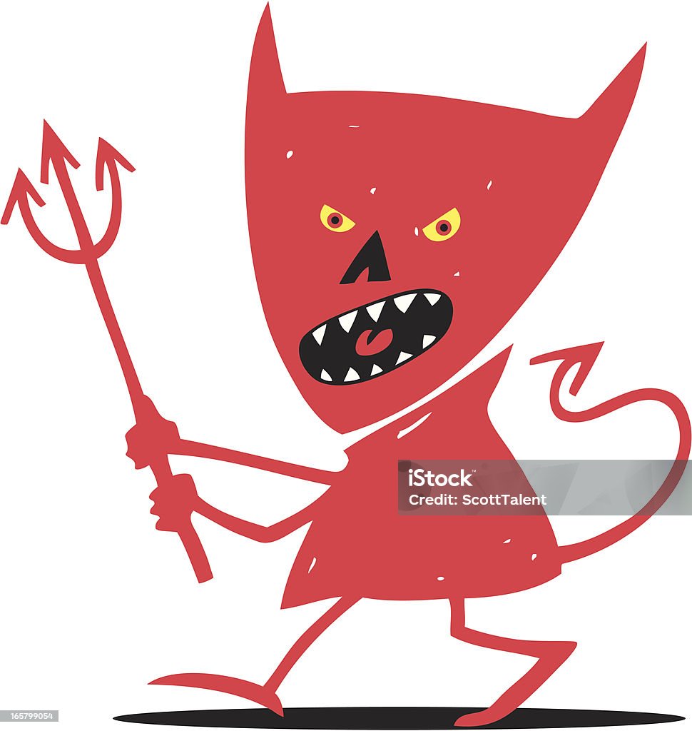 Effrayant Diable - clipart vectoriel de Diable - Démon libre de droits