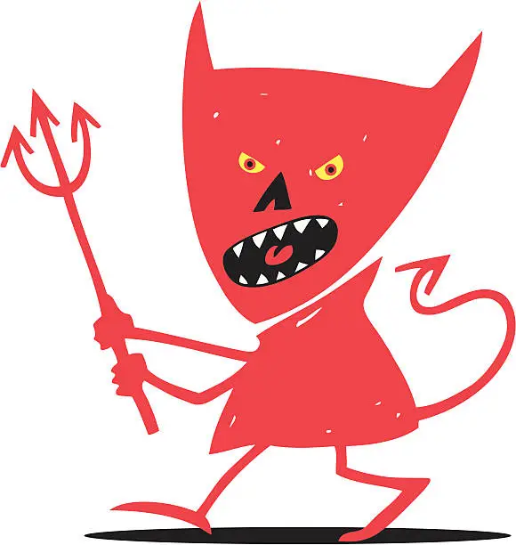 Vector illustration of Scary Devil