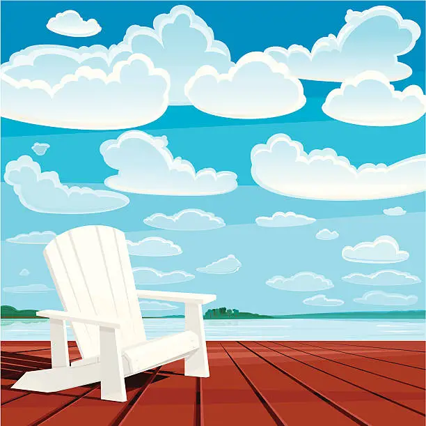 Vector illustration of Summer Background (Muskoka Chair)