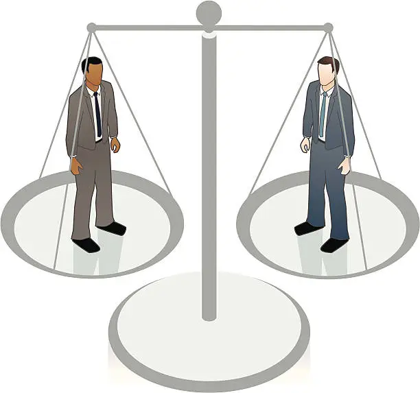 Vector illustration of Racial Equality Illustration