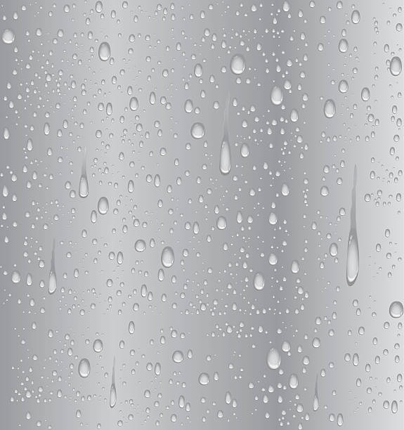 silver wasser mit tropfenmuster - condensation water cold drink drop stock-grafiken, -clipart, -cartoons und -symbole