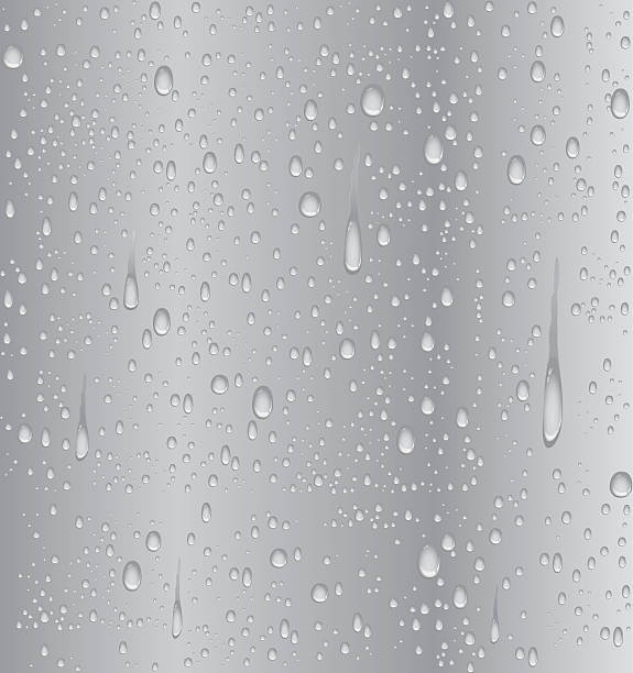 silver kroplę wody - drop water condensation glass stock illustrations