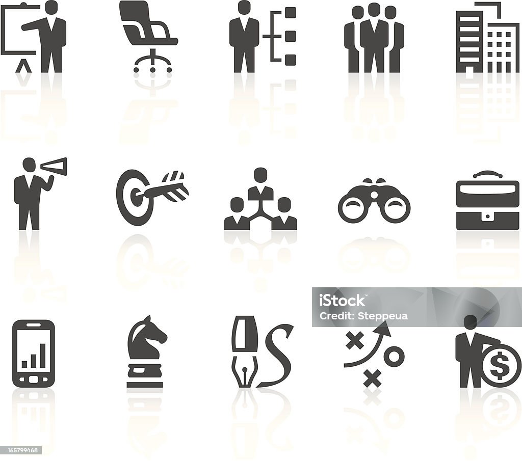 Iconos de negocios sobre fondo blanco - arte vectorial de Hombres libre de derechos