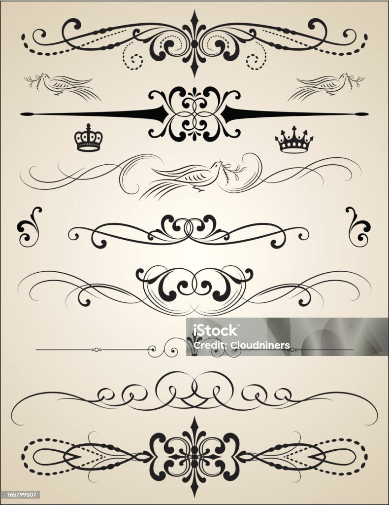 Ornado de vetor regras calligraphic página - Vetor de Enfeitado royalty-free