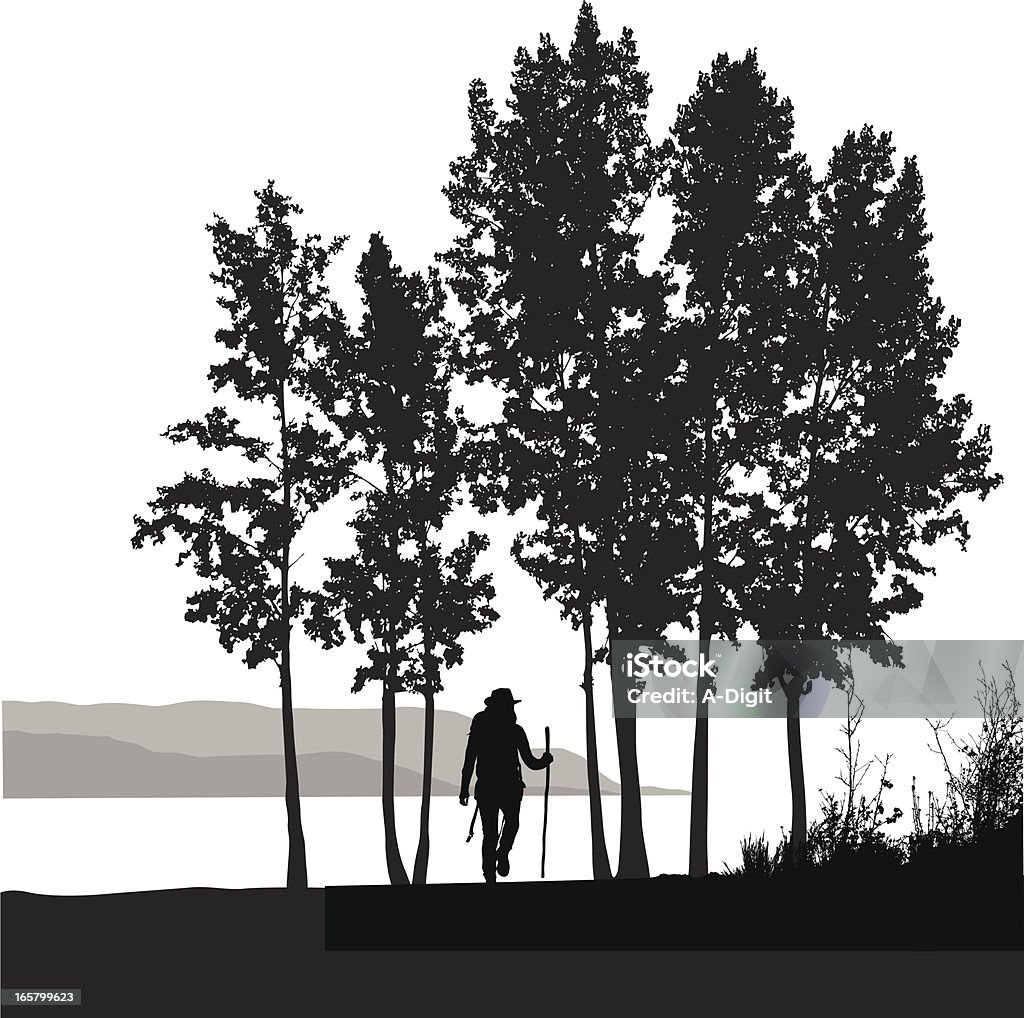 LoneHiker - clipart vectoriel de Adulte libre de droits