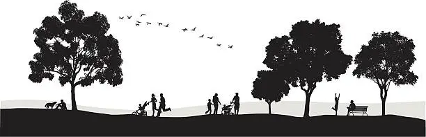 Vector illustration of Parkland Vector Silhouette