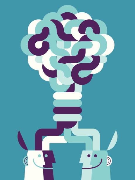 Team Idea Vector Illustration - Team Idea ropes tied together stock illustrations