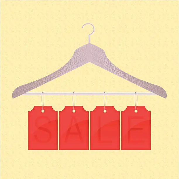 Vector illustration of Clothes Hanger (SALE)