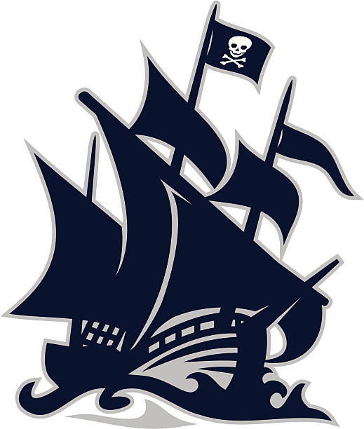 piratenschiff ship - piratenschiff stock-grafiken, -clipart, -cartoons und -symbole