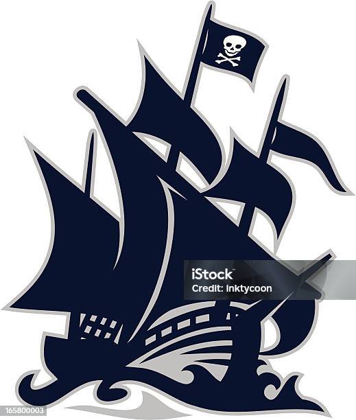 Pirate Ship Stock Illustration - Download Image Now - Pirate - Criminal, Nautical Vessel, Icon Symbol
